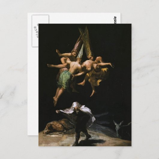 Francisco Goya- Witches in de lucht Briefkaart (Voorkant / Achterkant)