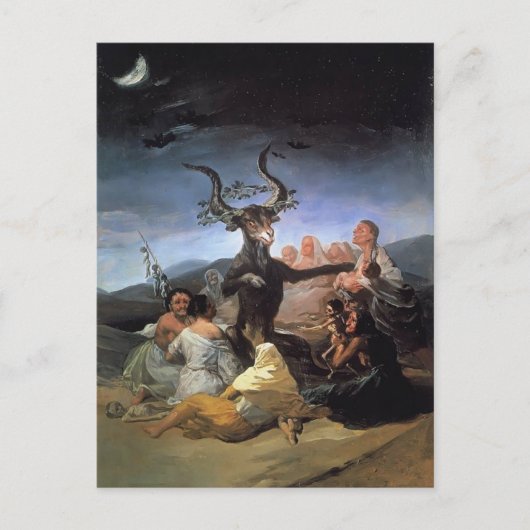 Francisco Goya- Witches Sabbat Briefkaart (Voorkant)