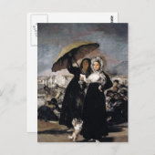 Francisco Goya-Young Woman met een brief Briefkaart (Voorkant / Achterkant)