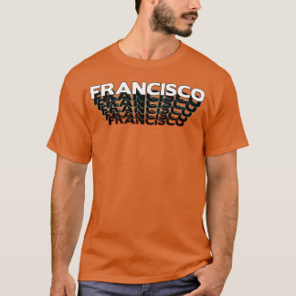 Francisco Grappig Retro Vintage Zonsondergang Fran T-shirt