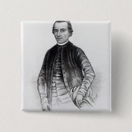Francisco Javier Clavijero Vierkante Button 5,1 Cm (Voorkant)