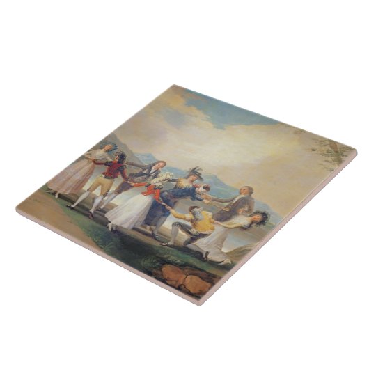 Francisco Jose de Goya y Lucientes | Blind Man B Tegeltje (Zijkant)