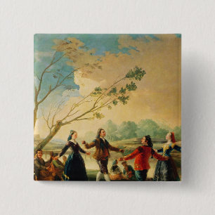 Francisco Jose de Goya y Lucientes Dans op de Vierkante Button 5,1 Cm