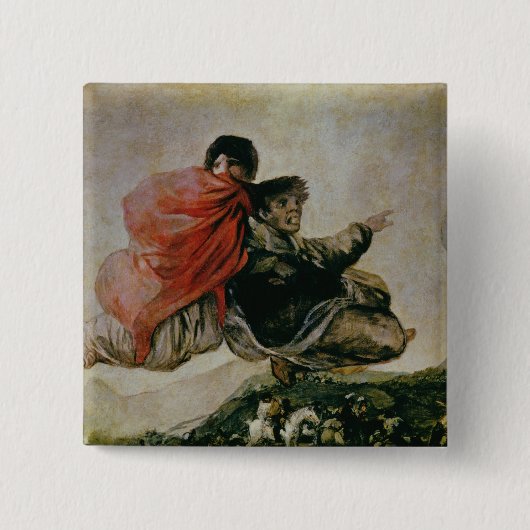 Francisco Jose de Goya y Lucientes | De heksen  Vierkante Button 5,1 Cm (Voorkant)