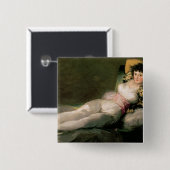 Francisco Jose de Goya y Lucientes | De kleding M Vierkante Button 5,1 Cm (Voorkant /achterkant)