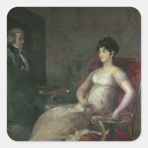 Francisco Jose de Goya y Lucientes De Marquesa Vierkante Sticker