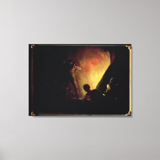 Francisco Jose de Goya y Lucientes | De Pyre, c.1 Canvas Afdruk (Voorkant)
