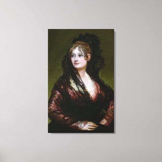 Francisco Jose de Goya y Lucientes | Dona Isabel d Canvas Afdruk (Voorkant)