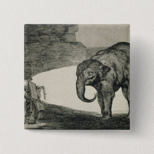 Francisco Jose de Goya y Lucientes Folly of Beas Vierkante Button 5,1 Cm