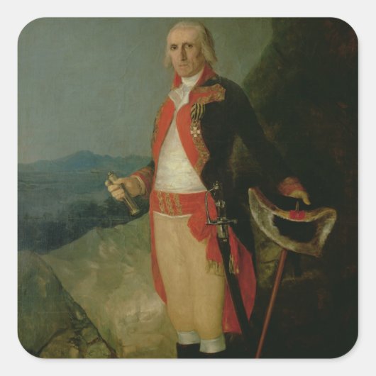 Francisco Jose de Goya y Lucientes | General Jose Vierkante Sticker (Voorkant)