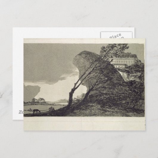 Francisco Jose de Goya y Lucientes | Landschap met Briefkaart (Voorkant / Achterkant)