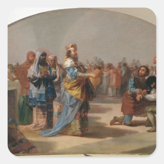 Francisco Jose de Goya y Lucientes | Parable o Vierkante Sticker (Voorkant)
