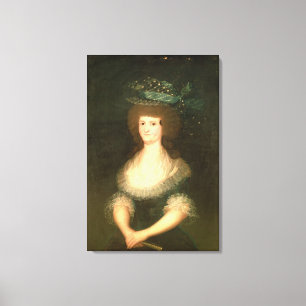 Francisco Jose de Goya y Lucientes   Portret Quee Canvas Afdruk