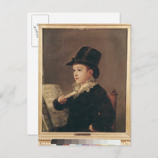 Francisco Jose de Goya y Lucientes | Portret van M Briefkaart (Voorkant / Achterkant)