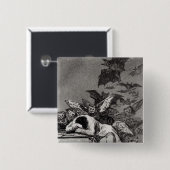 Francisco Jose de Goya y Lucientes | Slaapstand  Vierkante Button 5,1 Cm (Voorkant /achterkant)