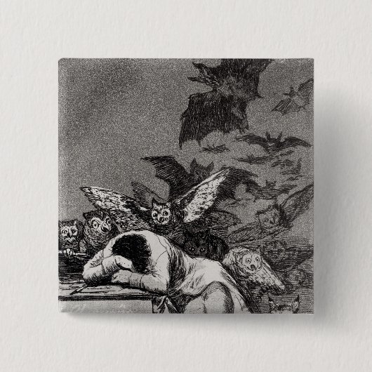 Francisco Jose de Goya y Lucientes | Slaapstand  Vierkante Button 5,1 Cm (Voorkant)