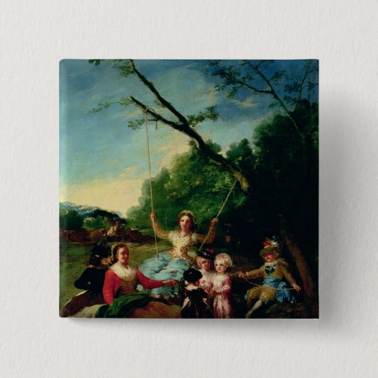 Francisco Jose de Goya y Lucientes | Swing Vierkante Button 5,1 Cm (Voorkant)