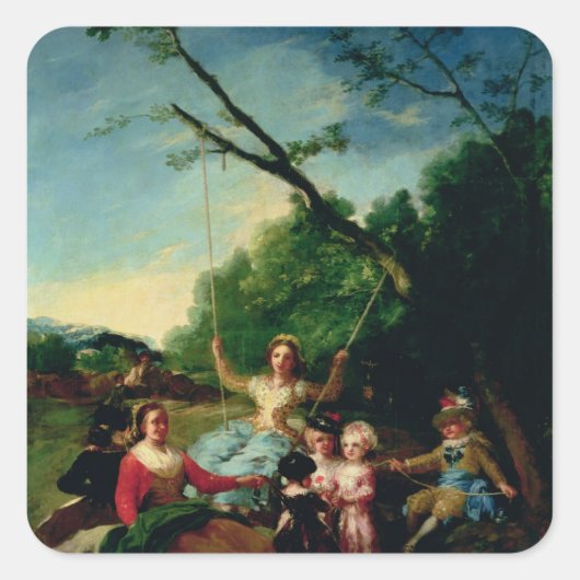 Francisco Jose de Goya y Lucientes | Swing Vierkante Sticker (Voorkant)