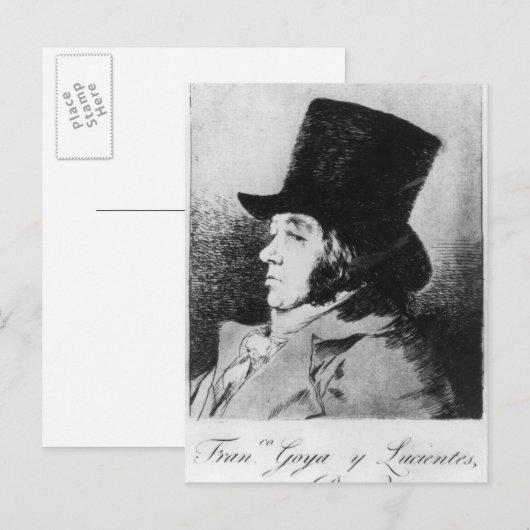 Francisco Jose de Goya y Lucientes | Zelfportret Briefkaart (Voorkant / Achterkant)
