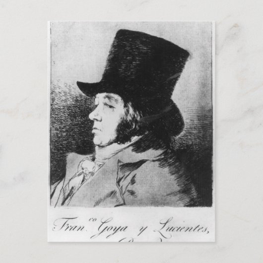 Francisco Jose de Goya y Lucientes | Zelfportret Briefkaart (Voorkant)