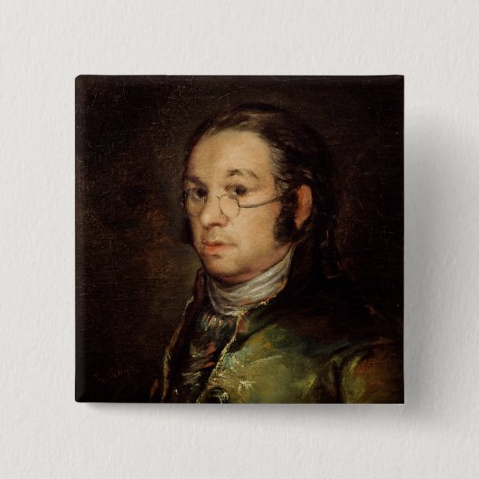 Francisco Jose de Goya y Lucientes | Zelfportret Vierkante Button 5,1 Cm (Voorkant)