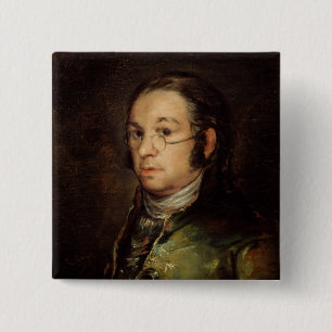 Francisco Jose de Goya y Lucientes   Zelfportret Vierkante Button 5,1 Cm