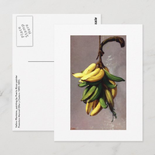 Francisco Oller Platanos Amarillos Briefkaart (Voorkant / Achterkant)