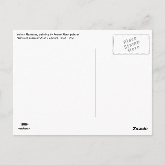 Francisco Oller Platanos Amarillos Briefkaart (Achterkant)