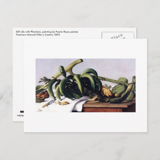 Francisco Oller Platanos Briefkaart (Voorkant / Achterkant)