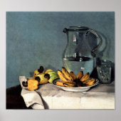 Francisco Oller Still Life Bananas, Pitcher Poster (Voorkant)