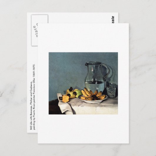Francisco Oller stillbananas, Pitcher Briefkaart (Voorkant / Achterkant)