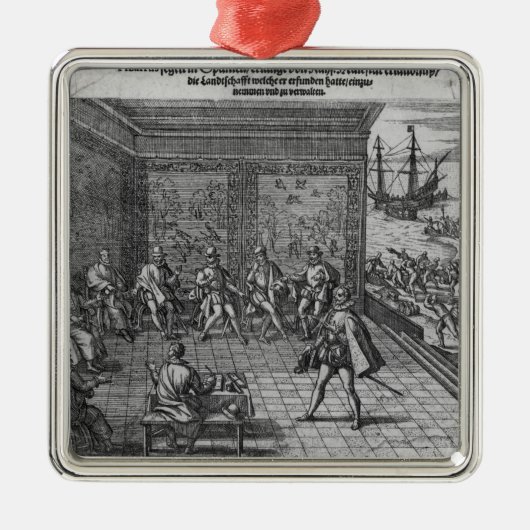 Francisco Pizarro Metalen Ornament (Voorkant)