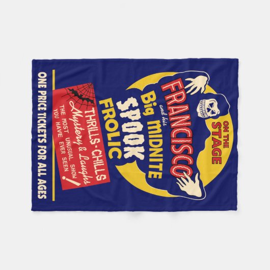 Francisco  Spook Show Poster Fleece Deken (Voorkant (Horizontaal))