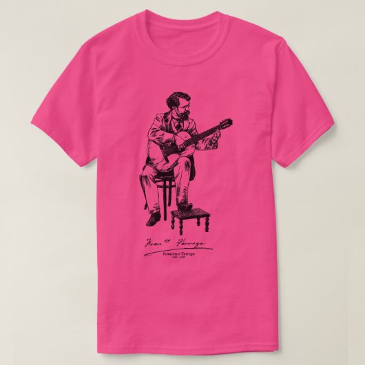 Francisco TrregaSpaanse klassieke gitaar T-shirt (Design voorkant)