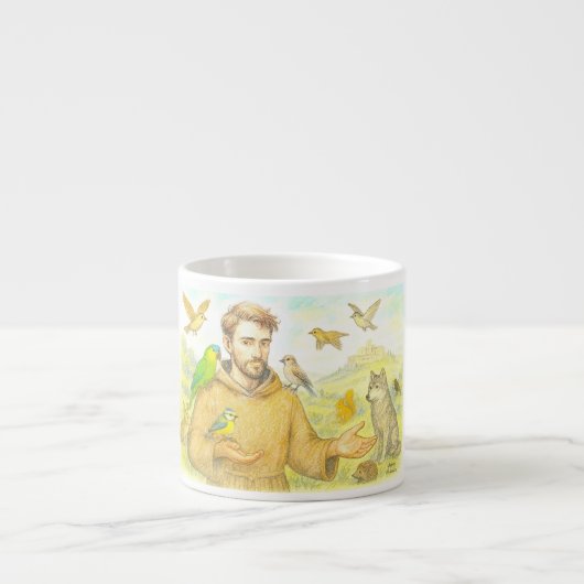 Franciscus - de preek voor vogels en dieren espresso kop (Voorkant)
