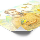 Franciscus - de preek voor vogels en dieren foto afdruk (Hoek)