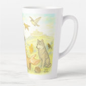 Franciscus - de preek voor vogels en dieren latte mok (Rechts)