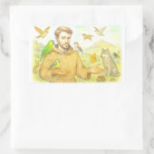 Franciscus - de preek voor vogels en dieren rechthoekige sticker (Tas)