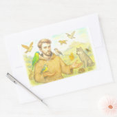 Franciscus - de preek voor vogels en dieren rechthoekige sticker (Envelop)