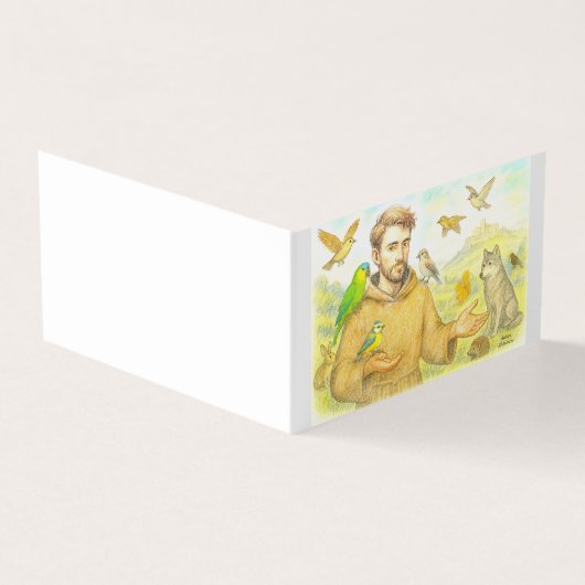 Franciscus - de preek voor vogels en dieren visitekaartje (Buitenkant)