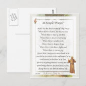 Franciscus: eenvoudig gebed voor vrede briefkaart (Voorkant / Achterkant)