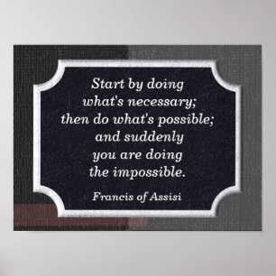 Franciscus van Assisi citaat - afdrukken Poster