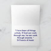 Franciscus van Assisi citaat Kaart (Binnen)