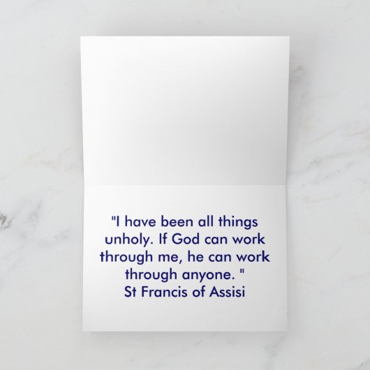 Franciscus van Assisi citaat Kaart (Binnen)