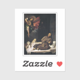 Franciscus van Assisi met engelmuziek Sticker