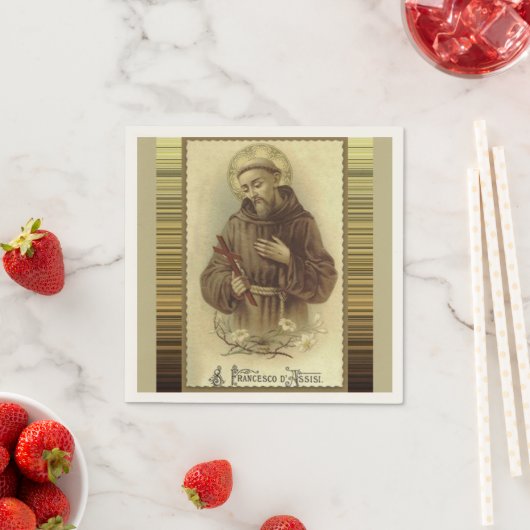 Franciscus van Assisi met zijn kruisbeelden Servetten (Insitu)