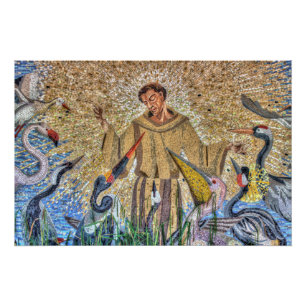Franciscus van Assisi mozaïek Poster