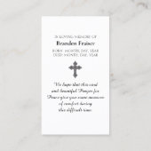 Franciscus van Assisi Paarse groene Oranje gebed Visitekaartje (Achterkant)