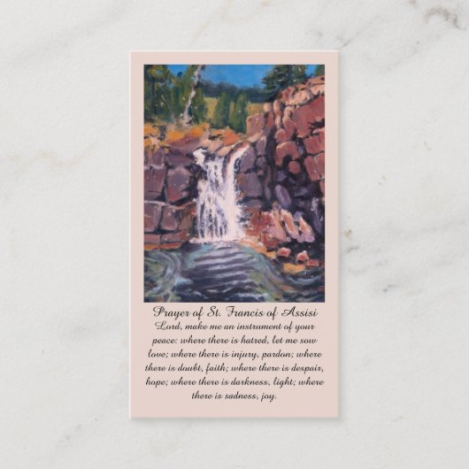 Franciscus van Assisi Paarse groene Oranje gebed Visitekaartje (Voorkant)