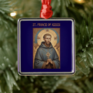 Franciscus van Assisi Rooms-Katholiek Metalen Ornament